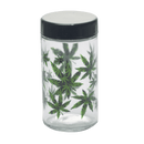 180ml Glass Storage Jar with Sticker Design – Compact & Stylish [SMKZ-145] Jar Canadian Distributor Green Leaf