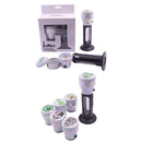 4-Part 50mm 2-in-1 Metal Herb Grinder with Cone Filler – 6pcs/Display [SMKZ126/7] Herb Saver Grinder Canadian Distributor White