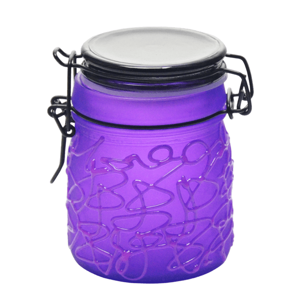 Spider Web Design Glass Storage Jar – Purple-Multiple Sizes Available [SMKZ-139] Jar Canadian Distributor 150 ml