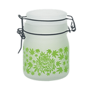 Green Leaf Glass Storage Jar-Multiple Sizes Available [SMKZ-144] Jar Canadian Distributor 150 ml