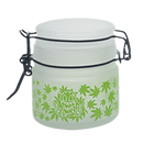 Green Leaf Glass Storage Jar-Multiple Sizes Available [SMKZ-144] Jar Canadian Distributor 90 ml