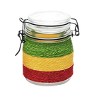 Rasta Colorful Glass Storage Jar – Multiple Sizes Available [SMKZ-146] Jar Canadian Distributor 150 ml