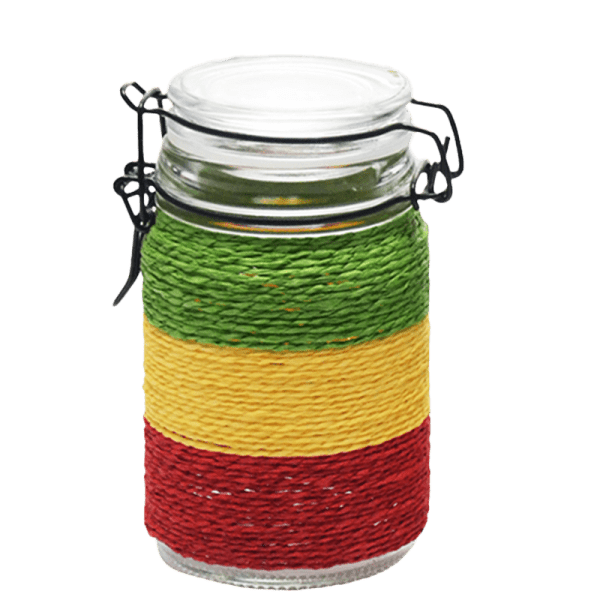 Rasta Colorful Glass Storage Jar – Multiple Sizes Available [SMKZ-146] Jar Canadian Distributor 240 ml