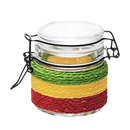 Rasta Colorful Glass Storage Jar – Multiple Sizes Available [SMKZ-146] Jar Canadian Distributor 90 ml