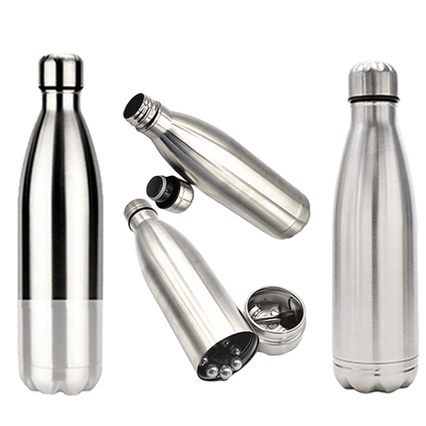 700ml Thermos Bottle with Lid – Dual Function Hidden Compartment (Silver) [SMKZ-147] Diversion Bottle Canadian Distributor