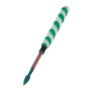 6″ Twirly Glass & Stainless Steel Dab Tool [SMKZ154] Cap · Dabber · Insert · Clip · Nail Canadian Distributor Color A