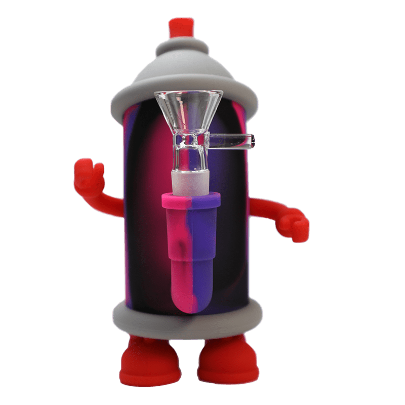 6″ Colorful Silicone Pipe with 14mm Glass Bowl [SMKZ162] Resin · Silicone · Plastic Bong Canadian Distributor Color B