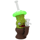 8″ Enameled Mushroom Bong [SMKZ165] Resin · Silicone · Plastic Bong Canadian Distributor Green