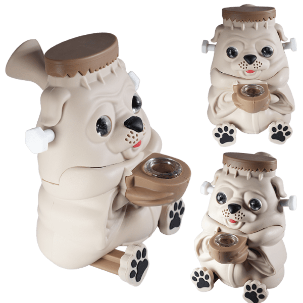 6″ Pug Silicone Water Pipe [SMKZ167] Resin · Silicone · Plastic Bong Canadian Distributor Brown