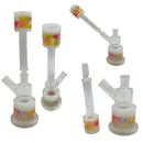 14" 2-Way Straight Glass Bong – Assorted Designs Glass Bong Canadian Distributor Heart White