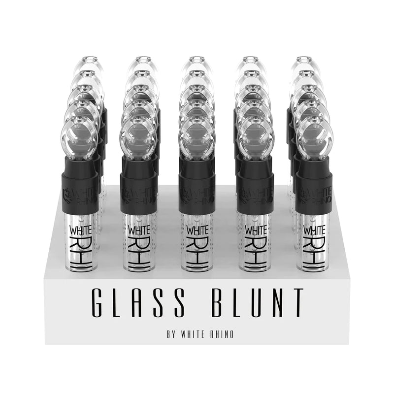 O WHITE RHINO | Glass Blunt Slider 25ct Display