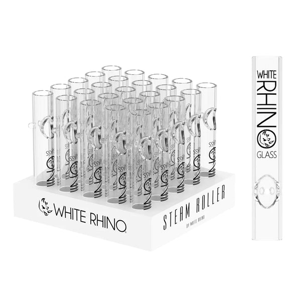 O WHITE RHINO | Glass Steamroller 25ct Display