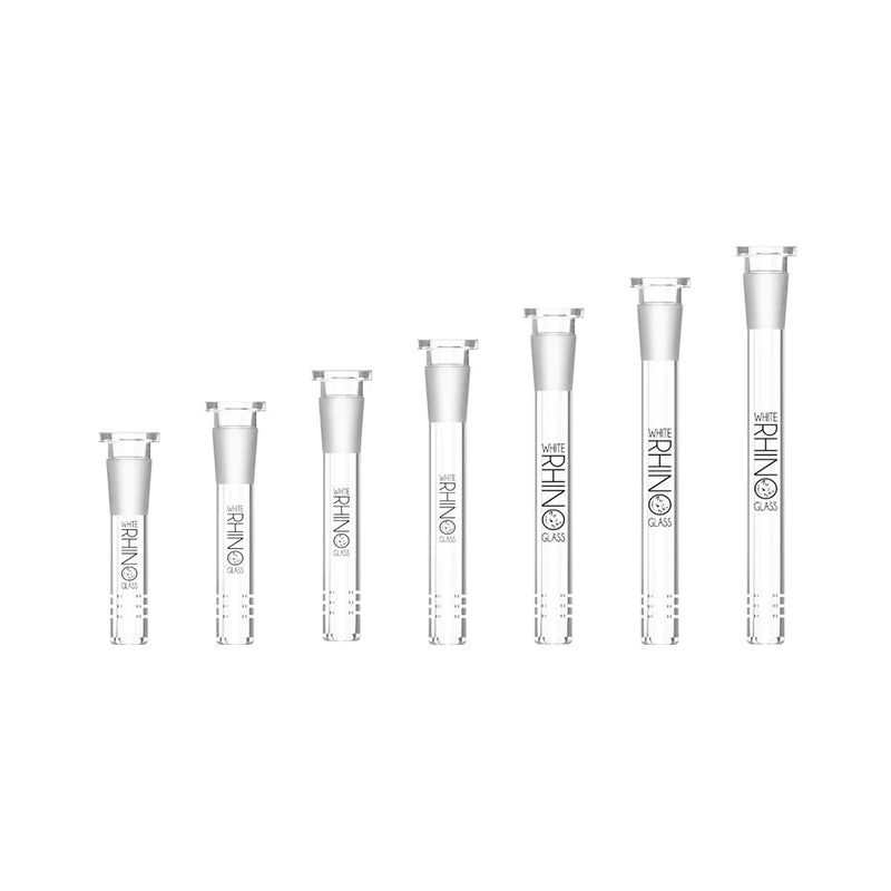 O WHITE RHINO | 19/19mm Glass Downstems - 49 COUNT DISPLAY