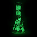 NG-13 inch 7mm Glow-In-The-Dark Leaves [ST011] Glass Bong High-End Brands Glass