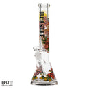 SC Castle Glassworks Serpents and Flowers 16 inch 9mm Beaker Bong