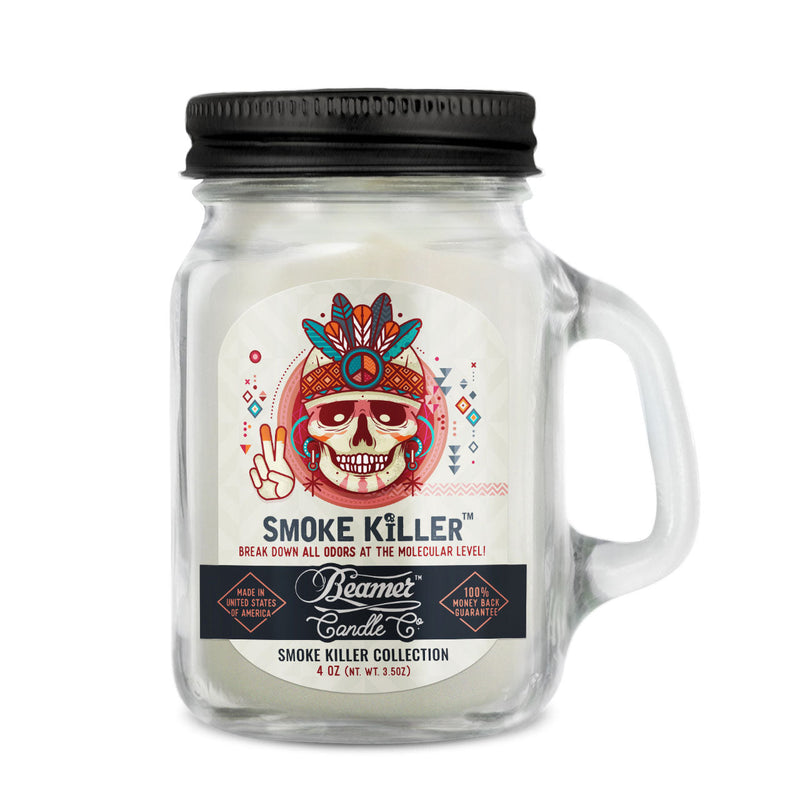 Beamer Candle Co. 12oz & 4oz Glass Mason Jars - Smoke Killer
