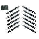 6″ Throwing Knives 12 Pcs Set – Black [T00045BK-12] Throwing Knife Canadian Distributor Black
