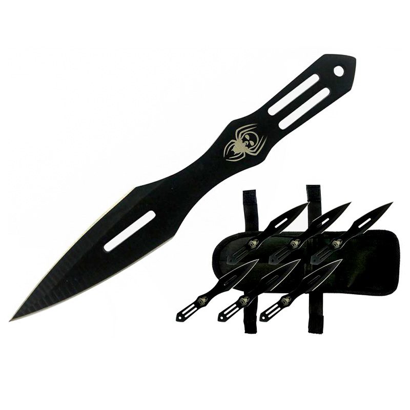 O 5.5″ Throwing Knives with Nylon Sheath 6 Pcs Set [T005007-6]