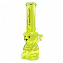 Fortune | 12" Teddy Bear Glass Water Pipe Glass Bong Fortune Neon Lime