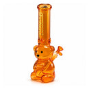 Fortune | 12" Teddy Bear Glass Water Pipe Glass Bong Fortune Amber Orange