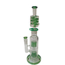 Xtreme | 15″ Dual Tree Frost Freezable coil (TDO-020) Glass Bong Canadian Distributor Green