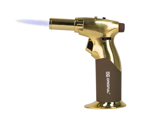 SC OG Original 4" Gun Style Single Flame Torch Lighter ASSORTED Colours in Box
