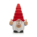 Lit Silicone 6" Give No Fux Gnome Water Pope with glass bowl Resin · Silicone · Plastic Bong Smoking Cat Distribution Blue and Red