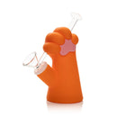 SC Lit Silicone 6" Orange Cat Paw Water Pipe