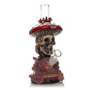 SC Lit Silicone 10.5" Shroom Skull PVC Glass Water Pipe