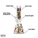 SC Castle Glassworks Tattoo 10" 5mm Beaker Bong