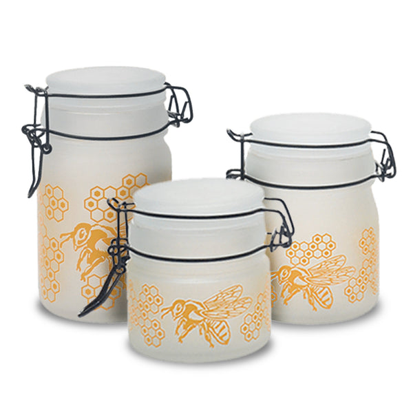 Honey Bee Glass Storage Jar-Multiple Sizes Available [SMKZ-143] Jar Canadian Distributor