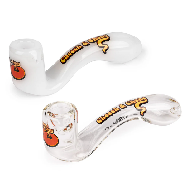 Cheech & Chong® Glass | 5" Clear Commemorative 50th Anniversary Sherlock in a Collectible Tin Glass Pipe West Coast Gifts