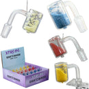 Xtreme | 14mm Double Wall Thermochromic Quartz Banger With Colorful Sand-Male Joint-90° (CO56) Banger · Oil Burner Canadian Distributor