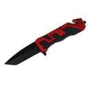 MSK049 - Red & Black Angular Folding Knife Folding Knife The MST Default Title