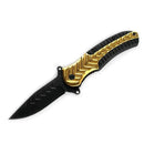 MSK085 - Gold & Black Textured Folding Knife Folding Knife The MST Default Title