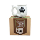 dog paw mug - white with black paw Mug Pipe Roast and Toast Gifts