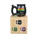 420 Mug - Black Mug with Rasta Colors Mug Pipe Roast and Toast Gifts