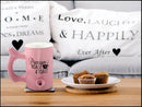 PINK ROAST & TOAST PIPE MUG WITH BLACK PRINT Mug Pipe Roast and Toast Gifts