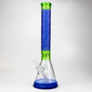 WENEED®-18" Cipher Text Beaker 7mm Glass Bong WENEED® Green/Blue