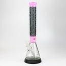 WENEED®-18" Cipher Text Beaker 7mm Glass Bong WENEED® Pink/Black