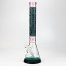 WENEED®-18" Cipher Text Beaker 7mm Glass Bong WENEED® Pink/Teal