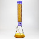 WENEED®-18" Cipher Text Beaker 7mm Glass Bong WENEED® Purple/Yellow