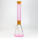 WENEED®-18" Cipher Text Beaker 7mm Glass Bong WENEED® Yellow/Pink