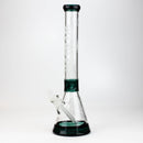 WENEED®-18" Transparent Crucifix Beaker 7mm Glass Bong WENEED® Teal