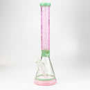 WENEED®-19" High Gear Beaker 7mm Glass Bong WENEED® Green/Pink