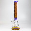 WENEED®-19" High Gear Beaker 7mm Glass Bong WENEED® Purple/Yellow