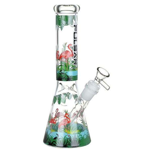 SC Pulsar 9.75" Chilling Flamingos Beaker Bong