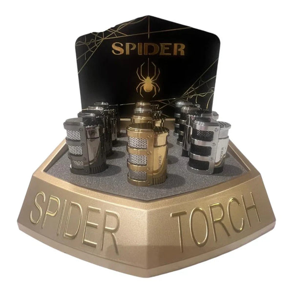 Spider | Refillable Torch Lighter – Mesh Grip Metallic Edition [SP-938] Torch The MST