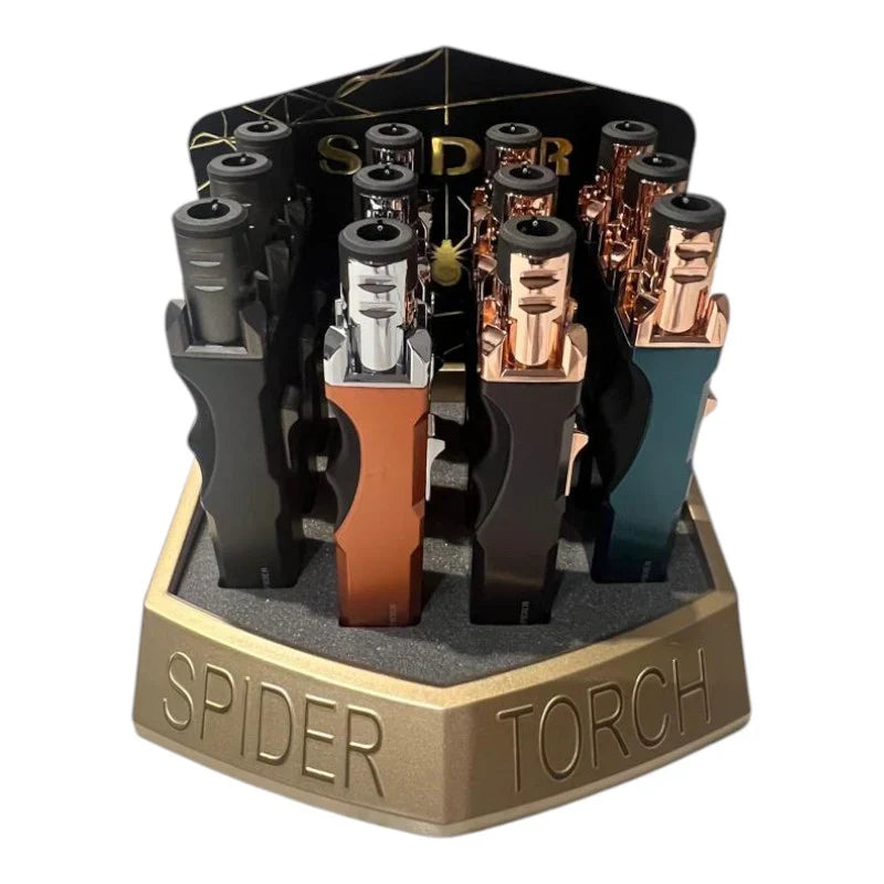 Spider | Refillable Torch Lighter – Metallic Grip Edition [SP-325] Torch The MST