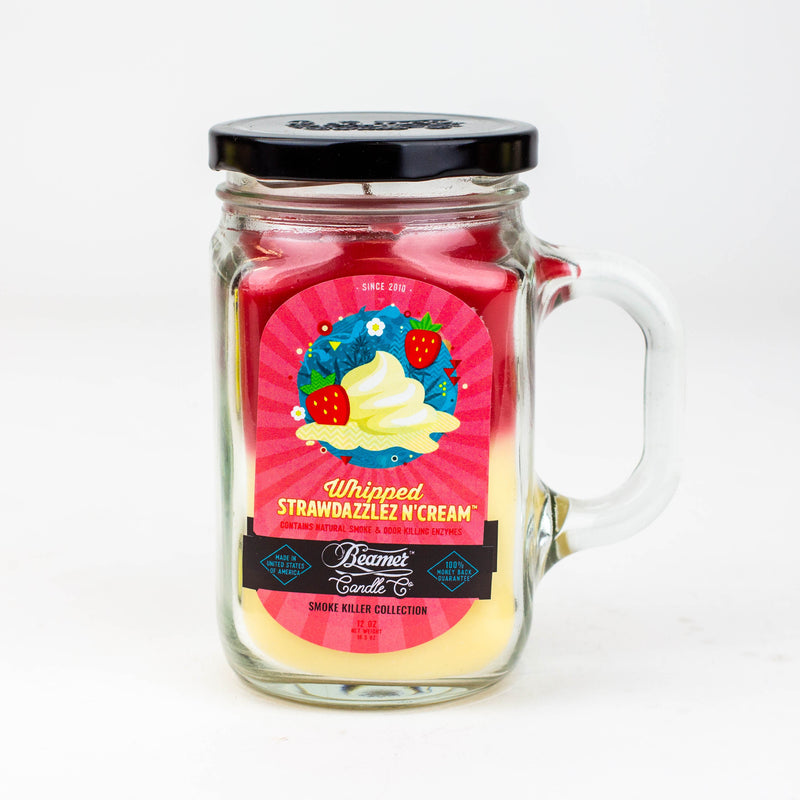 Beamer Candle Co. Ultra Premium Jar Smoke killer collection candle-Whipped strawdazzlez N'cream - One Wholesale